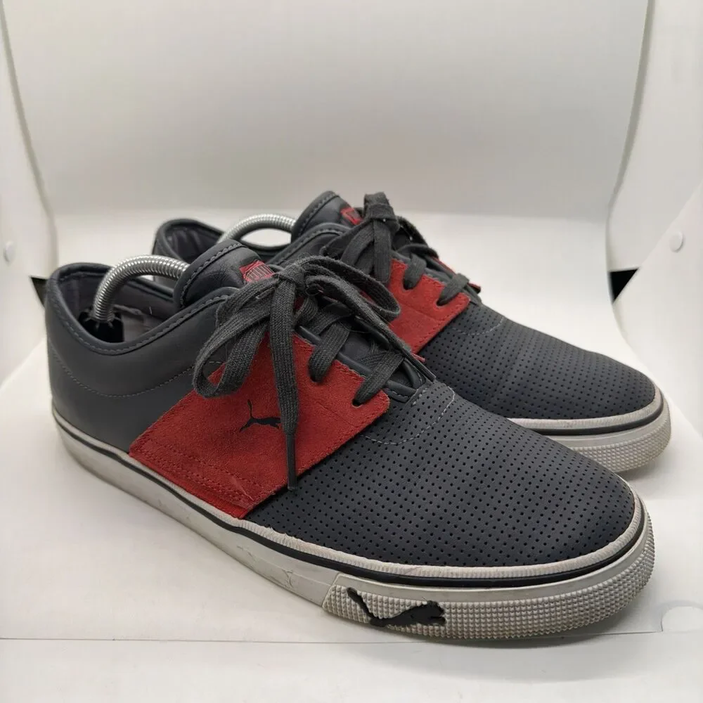Puma El Ace 2 Men's Size 11 Sneakers Perforated Gray Red